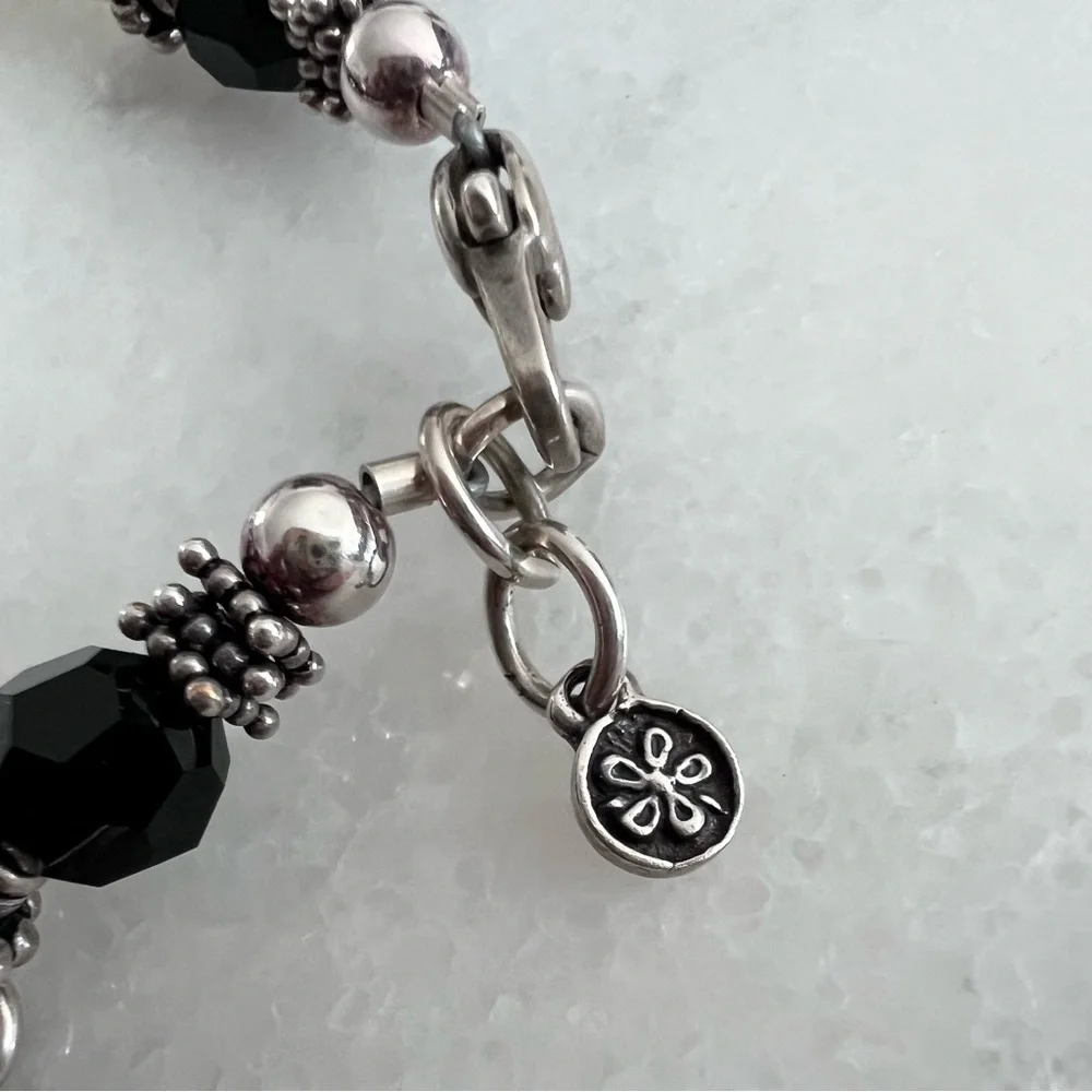 Sterling Silver Beaded Sail Boat Charm Bracelet - Picture 3 of 9